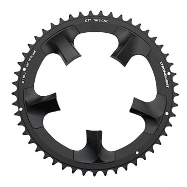 PLATEAU ROUTE 5BRA D.110 POUR SHIMANO ULTEGRA 6750 STRONGLIGHT 49DTS EXTERIEUR NOIR CT2 10V. 3700223710171