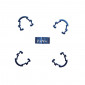 CLIPS DE GAINE/DURITE ALU BLEU (BOITE DE 5)