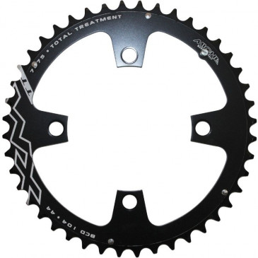 CHAINRING FOR E/BIKE 4 arms Ø 104 FOR YAMAHA MICHE 44 Teeth EXTERNAL TRIPLE/ DOUBLE- Black - P2R