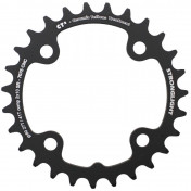 CHAINRING FOR MTB 27T. Ø80 - 2X10 "INNER" BLACK CT2 STRONGLIGHT -4 ARMS- 10 Speed SRAM - NON THREADED - Thickness 3,5 mmm 3700223710386