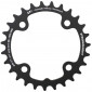 CHAINRING FOR MTB 27T. Ø80 - 2X10 "INNER" BLACK CT2 STRONGLIGHT -4 ARMS- 10 Speed SRAM - NON THREADED - Thickness 3,5 mmm 3700223710386