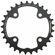 CHAINRING FOR MTB 29T. Ø80 - 2X10 "INNER" BLACK CT2 STRONGLIGHT -4 ARMS- 10 Speed SRAM - NON THREADED - Thickness 3,5 mm 3700223710409