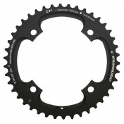 CHAINRING FOR MTB-FOR DOUBLE- 42T. Ø120 2X10 OUTER BLACK CT2 STRONGLIGHT -4 ARMS- 10 Speed FOR 29T. "INNER" -Thickness 5 mm 3700223710355
