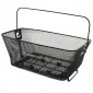 PANIER ARRIERE ACIER NID ABEILLE BASIL COMO NOIR AVEC ANSE FIXATION ETAU SUR PORTE-BAGAGE (41x31x18cm) 8715019110610