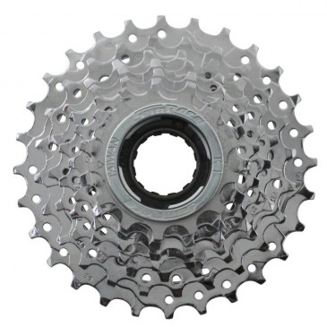 ROUE LIBRE 7V. SUNRACE 13-28 CHROME INDEXEE (EN BOITE)