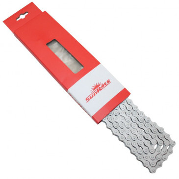 CHAINE VELO 1/3V. CITY/BMX SUNRACE GRISE 112 MAILLONS (3.30 - 1/2"x1/8") 4710944227635