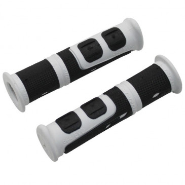 POIGNEE VTT PROGRIP 964 EVO NOIR/BLANC Ø22mm L120mm PREDECOUPE POUR 90mm (PAIRE) 0801766009067