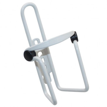 BOTTLE CAGE- NEWTON N1 ALUMINIUM / anti-vibration pads - WHITE - ON CARD