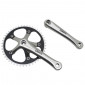 CHAINSET FOR ROAD BIKE- FIXIE 3.30 -ALUMINIUM- -SILVER-/BLACK 165mm WITH 46T.CHAINRING- (FIXIE / SINGLESPEED) Ø 130mm 3700948075883