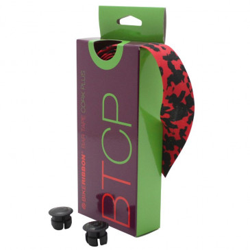 HANDLEBAR TAPE- BIKERIBBON CORK PLUS BLACK/RED 8027312001459