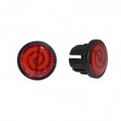HANDLEBAR END PLUG- FOR ROAD BIKE- BIKERIBBON RED REFLECT (PAIR) 8027312002302