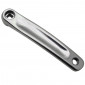 LEFT CRANK ARM- 170mm- NEWTON -FORGED -ALUMINIUM- LARGE SILVER (square orientation)