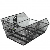 PANIER ARRIERE ACIER NID ABEILLE BASIL CENTO FLOWER NOIR (47 x 31 x 21 cm) 8715019111754