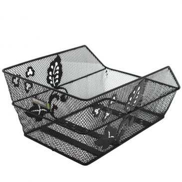 REAR BASKET- STEEL MESH- BASIL CENTO FLOWER BLACK (47x31x21cm) 8715019111754