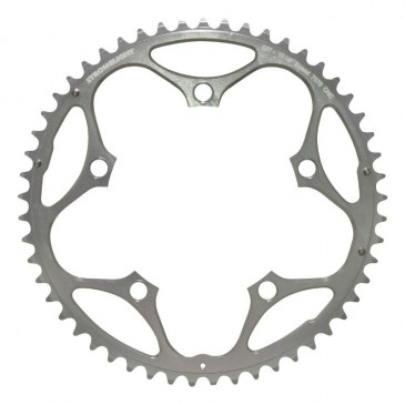 PLATEAU ROUTE 5BRA D.130 STRONGLIGHT 53DTS EXTERIEUR ARGENT ALU 7075 TYPE SHIMANO 9/10V. 3700223700301