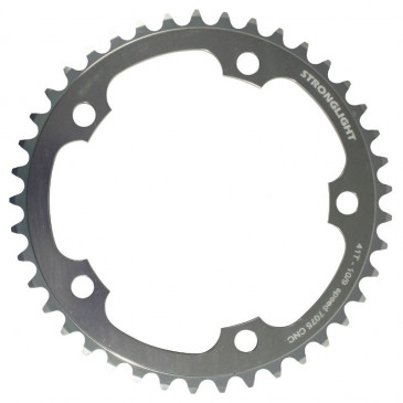 PLATEAU ROUTE 5BRA D.130 STRONGLIGHT 41DTS INTERIEUR ARGENT ALU 7075 TYPE SHIMANO 9/10V. 3700223703715