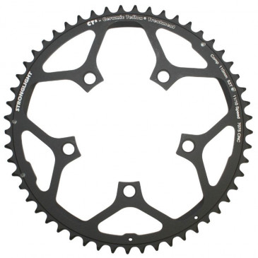 PLATEAU ROUTE 5BRA D.110 STRONGLIGHT CT2 53DTS EXTERIEUR NOIR TYPE SHIMANO 10/11V. 3700223706631