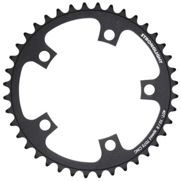 CHANRING FOR ROAD BIKE-5 arms- 40T. Ø110 "INNER" BLACK -ALUMINIUM- STRONGLIGHT(SHIMANO TYPE) 9/10 Speed 3700223703241