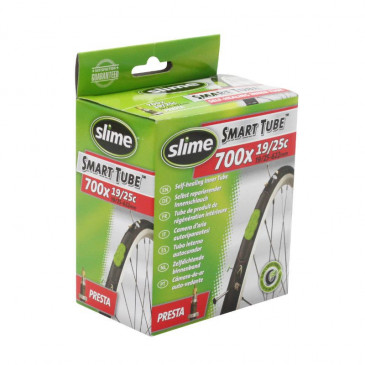 INNER TUBE FOR BICYCLE 700 x 19-25 SLIME -PRESTA VALVE- WITH PUNCTURE SEALANT 0716281503610