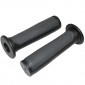 HAND GRIPS FOR BMX- BLACK/GREY DUAL COMPOUND-- L125mm WITH RING- (PAIR)