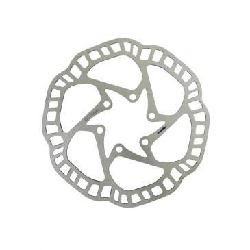 BRAKE DISC FOR MTB - 6 holes NEWTON BRAKCO COMPATIBLE SHIMANO AND MORE Ø 140mm SILVER 3700948070581