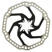 DISQUE DE FREIN VTT 6 TROUS NEWTON BRAKCO COMPATIBLE SHIMANO ET AUTRES 203mm ARGENT CENTRE NOIR + 6 VIS (COMPATIBLE SUR-RON) 3700948070666