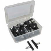 BRAKE PADS FOR MTB- THREADED STUD ASSYMETRIC- NEWTON 72mm BLACK (25 PAIRS IN BOX) 3700948073896