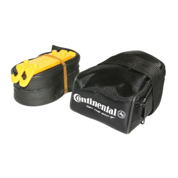SADDLE BAG FOR BICYCLE -CONTINENTAL FOR MTB 26" WITH INNER TUBE 26 PRESTA + 2 TYRE LEVERS 4024066508085
