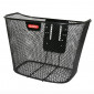 FRONT BASKET- STEEL MESH- KLICKFIX 16L BLACK WITH PERMANENT FIXING PLATE (35x26x25cm)