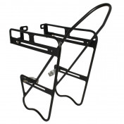 LUGGAGE RACK-FRONT- ON STAYS- ZEFAL RAIDER FRONT ALUMINIUM-BLACK ADJUSTABLE - COMPATIBLE TELECOPIC FORK/DISC BRAKE (18kg MAX LOAD)