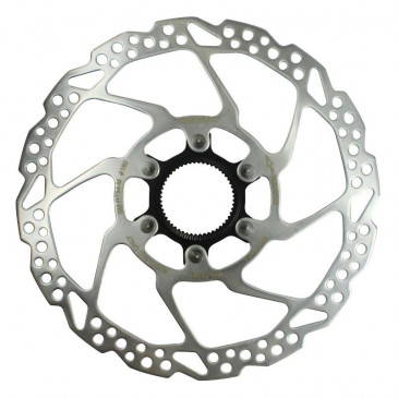 DISQUE DE FREIN VTT CENTERLOCK SHIMANO 180mm DEORE RT54 POUR PLAQUETTE RESINE (MONTAGE ATELIER)