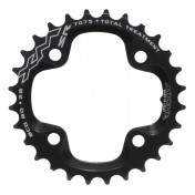 CHAINRING FOR MTB-INNER FOR DOUBLE- 28T. Ø80 FOR SRAM X0-XX "INNER" BLACK -ALUMINIUM- MICHE -4 ARMS-- 8056772579444