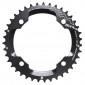 CHAINRING FOR MTB-FOR DOUBLE- 39T. Ø120 -4 arms- FOR SRAM X0-XX OUTER BLACK -ALUMINIUM- MICHE 8056772579413