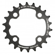 CHAINRING FOR MTB 22T. Ø64 2X10 "INNER" BLACK STRONGLIGHT -4 ARMS- SRAM XO+SHIMANO (EXCEPT XT/XTR) NON THREADED - thickness 3,5mm 3700223710911