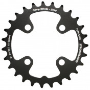 CHAINRING FOR MTB 26T. Ø64 2X10 "INNER" BLACK STRONGLIGHT -4 ARMS- SRAM XO+SHIMANO (EXCEPT XT/XTR) NON THREADED - thickness 3,5mm 3700223710898