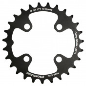 CHAINRING FOR MTB 27T. Ø64 2X10 "INNER" BLACK STRONGLIGHT -4 ARMS- SRAM XO+SHIMANO (EXCEPT XT/XTR) NON THREADED - thickness 3,5mm 3700223710881