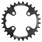 CHAINRING FOR MTB 28T. Ø64 2X10 "INNER" BLACK STRONGLIGHT -4 ARMS- SRAM XO+SHIMANO (EXCEPT XT/XTR) NON THREADED - thickness 3,5mm 3700223710874