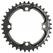 CHAINRING FOR MTB- Ø104 - 4arms-FOR DOUBLE- 36T. Ø104 2X10 OUTER BLACK STRONGLIGHT . 10 Speed For SRAM XO Threaded - Thickness 5 mm 3700223710867