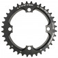 CHAINRING FOR MTB- Ø104 - 4arms-FOR DOUBLE- 36T. Ø104 2X10 OUTER BLACK STRONGLIGHT . 10 Speed For SRAM XO Threaded - Thickness 5 mm 3700223710867