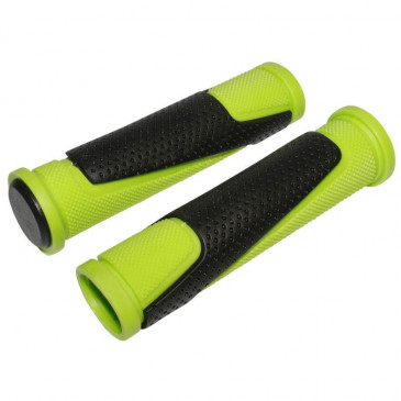 HAND GRIPS FOR MTB- NEWTON DUAL COMPOUND- GREEN/BLACK L130mm (PAIR)