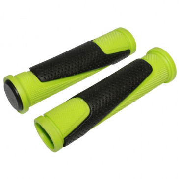 POIGNEE VTT NEWTON BI-MATIERE VERT/NOIR L130mm (PAIRE) (OFFRE SPECIALE)