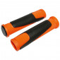 POIGNEE VTT NEWTON BI-MATIERE ORANGE/NOIR L130mm (PAIRE) 3700948073391