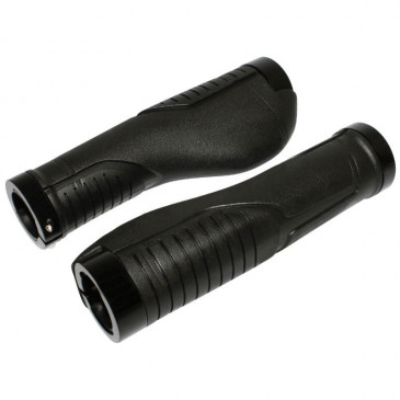 HAND GRIPS FOR MTB/URBAN- NEWTON ANATOMIC DUAL COMPOUND-DOUBLE LOCK CHC BLACK - L140mm (PAIR)