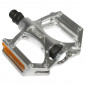 PEDALE VTT / BMX NEWTON ALU ARGENT 9/16" ROULEMENT DU (PAIRE) 3700948072257