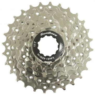 CASSETTE 7 speed SUNRACE 11-28 M63 FOR SHIMANO/SRAM NICKEL (SUPPLIED IN BOX) (11-13-15-18-21-24-28)