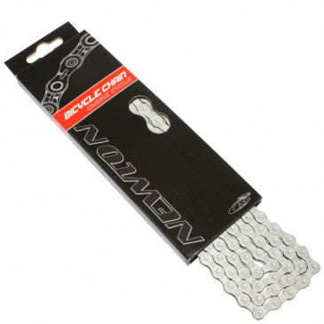 CHAINE VELO 9V. ROUTE/VTT NEWTON ANTI-ROUILLE GRIS 114 MAILLONS 3700948069806