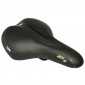 SADDLE- DDK FOR URBAN BIKE CONFORT FLUIDY "FOR LADY"BLACK 270x195mm -STEEL RAIL- BLACK WITH SHOCK ABSORBER