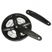 CHAINSET FOR MTB- P2R 9 Speed -ALUMINIUM- BLACK BLACK-X 170mm 48-38-28 (BOTTOM BRACKET 110mm) WITH CHAIN GUARD 3700948042595