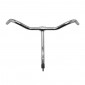 HANDLEBAR- FOR URBAN BIKE- ERGOTEC HOLLAND BUGEL WITH QUILL STEM Ø22 STEEL CHROME W565mm