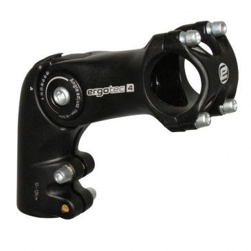 POTENCE VTT /URBAIN/TREKKING ERGOTEC REGLABLE OCTOPUS REHAUSSE ALU NOIR 31,8 L 90mm POUR FOURCHE 1"1/8 (HOMOLOGUE NIVEAU 4) 4016538093304